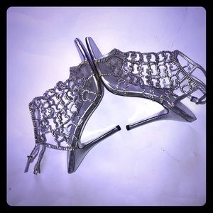 Gucci Crystal Embellished Monogram Sandal